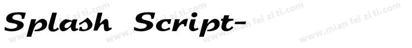 Splash Script字体转换